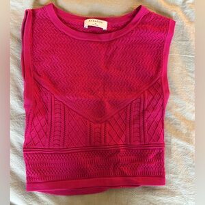 Babaton Fuchsia Sleeveless Crop Top